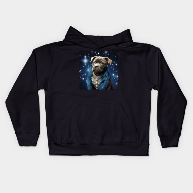 Jewelled Staffy Kids Hoodie by Enchanted Reverie